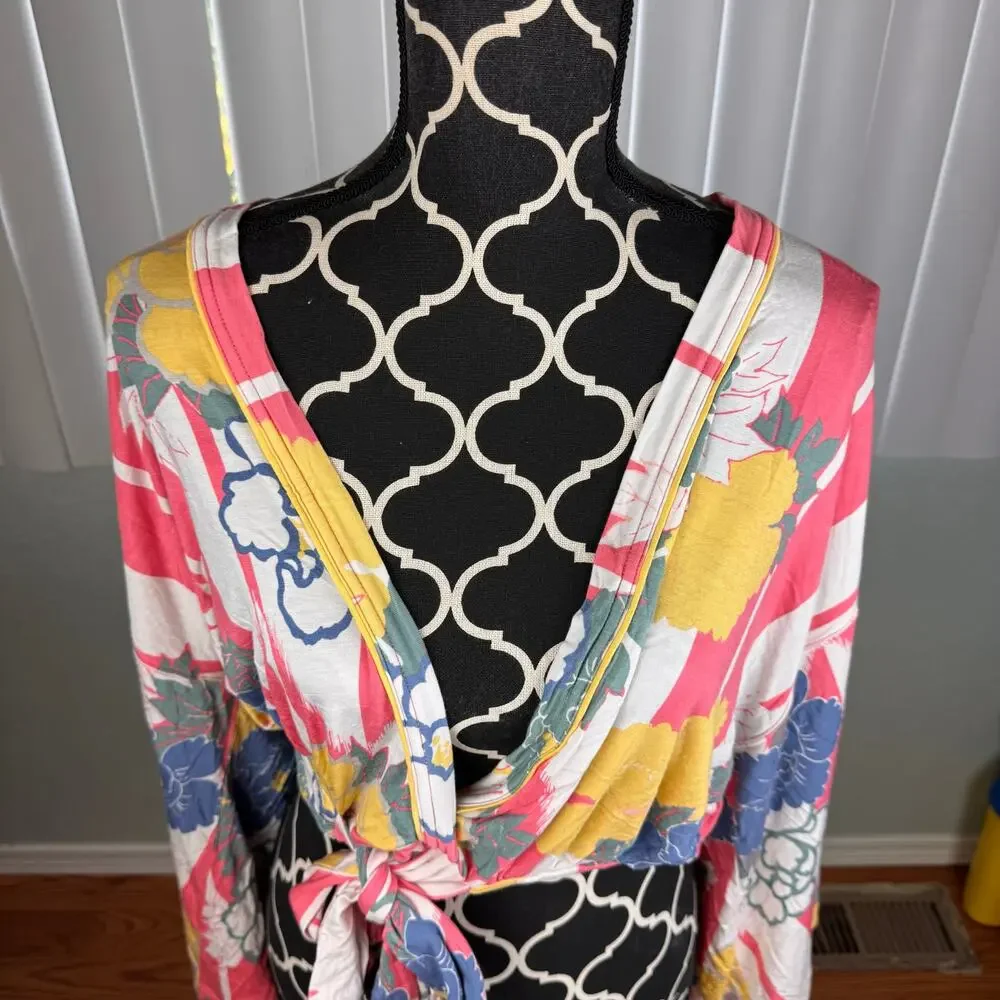Free People That's a Wrap Printed Wrap Top Womens Sz S